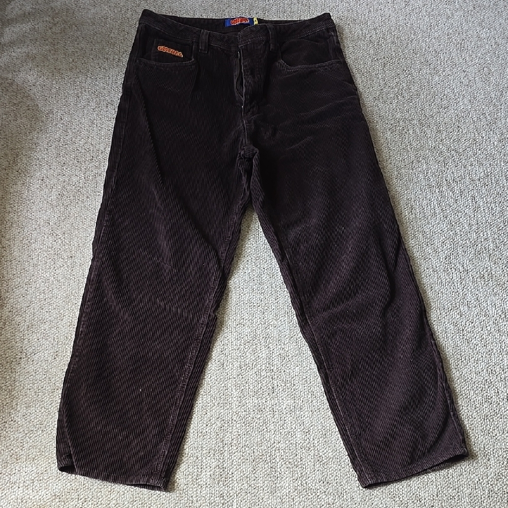 Brown Wide Leg Corduroys